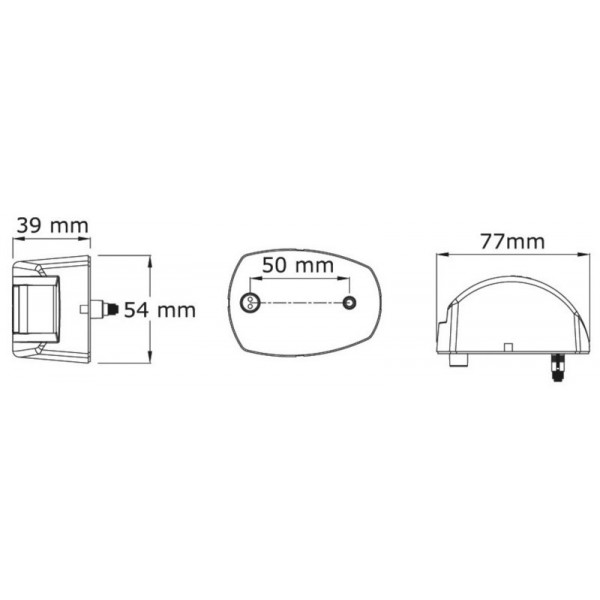 Luz de navegação de estibordo LED Rato ABS branco - N°2 - comptoirnautique.com