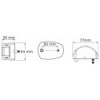 Luz de navegação de estibordo LED Rato ABS branco - N°2 - comptoirnautique.com