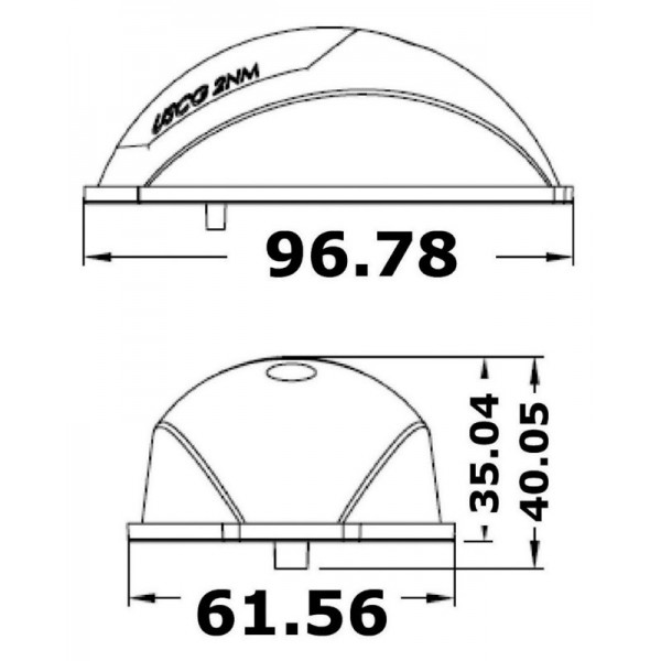 Navigation lights port/starboard LED Evoled ABS white - N°2 - comptoirnautique.com