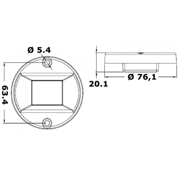 Evoled LED stern navigation light 135° ABS white - N°2 - comptoirnautique.com