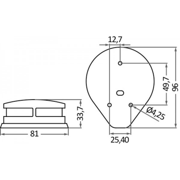 Feu de navigation bicolore LED inox - N°2 - comptoirnautique.com