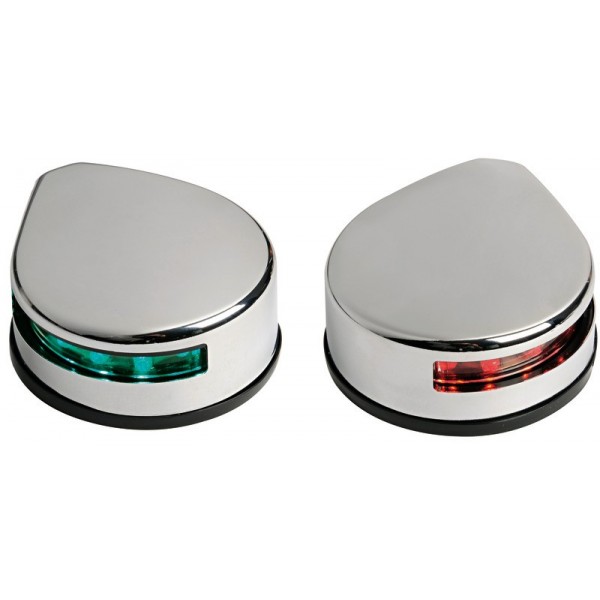 Feu navigation latéral corp inox poli - N°1 - comptoirnautique.com