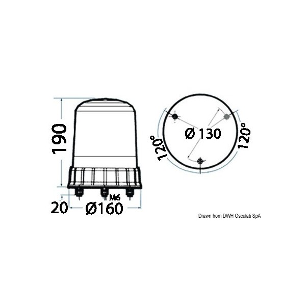 Blaulicht mit Stroboskopblitz 12-24 V - N°2 - comptoirnautique.com