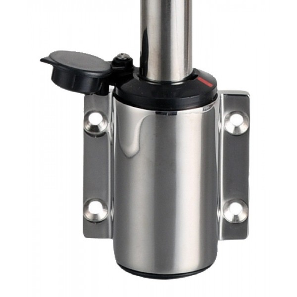 Hampe lumineuse Compact en inox 60 cm feu noir - N°2 - comptoirnautique.com