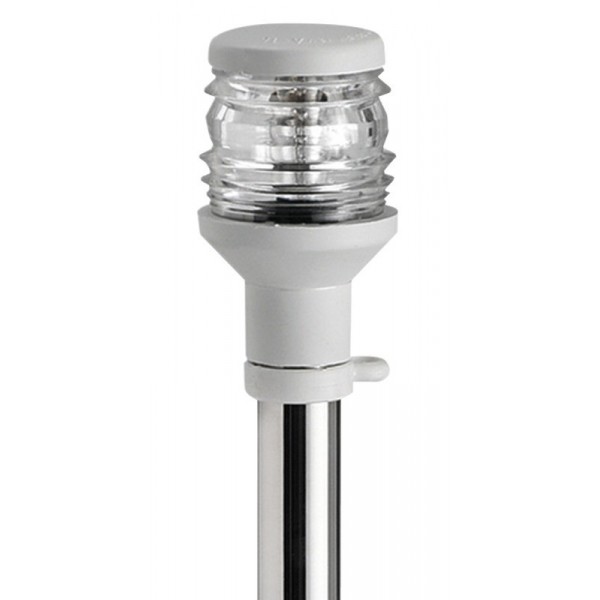 Hampe lumineuse Compact en inox 60 cm feu blanc - N°1 - comptoirnautique.com