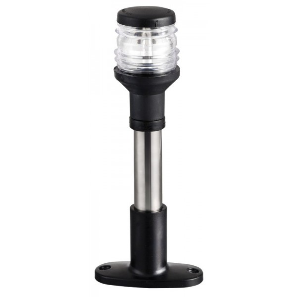 Palo luminoso compatto in acciaio inox 20 cm luce nera - N°1 - comptoirnautique.com
