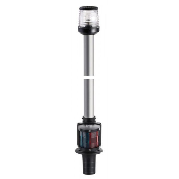 100 cm black flush-mounted 360° white and bicolor light pole - N°1 - comptoirnautique.com