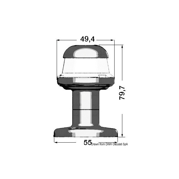 Luce di navigazione a LED nera Orions - N°2 - comptoirnautique.com