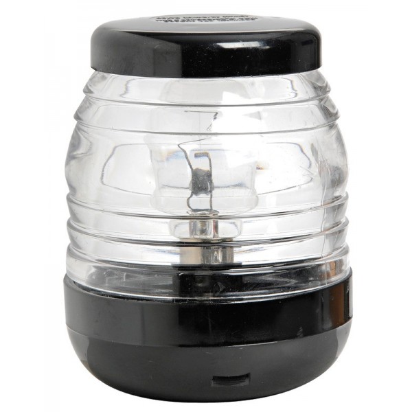 Classica luce di testa d'albero nera a 360° da 12 V - N°1 - comptoirnautique.com