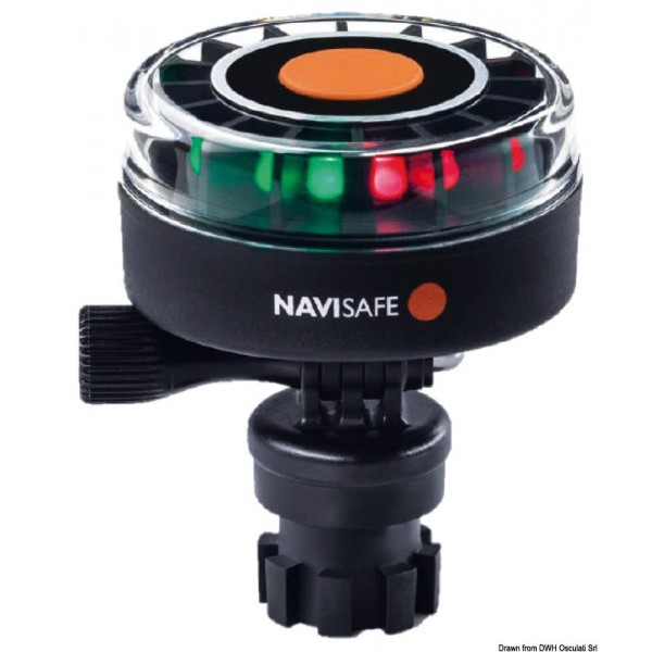 Luce di navigazione Navisafe Navilight 360° tricolore con base a baionetta - N°1 - comptoirnautique.com