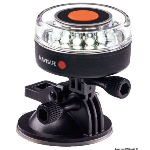 Luce di navigazione Navisafe Navilight 360° bianco con base a ventosa - N°1 - comptoirnautique.com