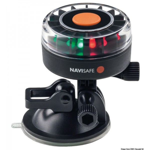 Luce di navigazione Navisafe Navilight 360° tricolore base a ventosa - N°1 - comptoirnautique.com