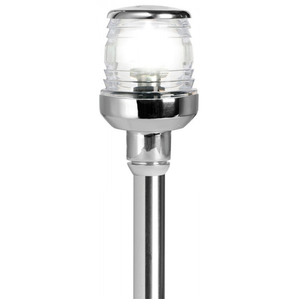 Hampe lumineuse LED extractible inclinée 360° inox - N°1 - comptoirnautique.com