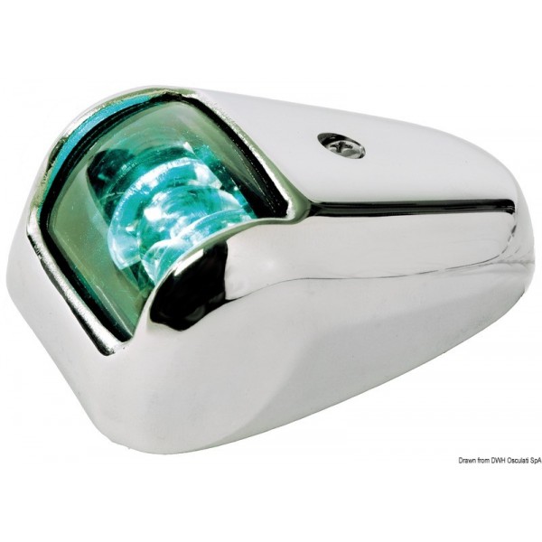 Luce di navigazione a LED di tribordo Orions AISI 316 112,5° bianco - N°1 - comptoirnautique.com