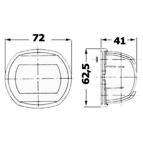 Luce di navigazione di sinistra 112,5° Compatto 12 AISI 316 - N°2 - comptoirnautique.com