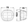 Luce di navigazione di sinistra 112,5° Compatto 12 AISI 316 - N°2 - comptoirnautique.com