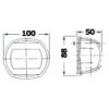 Luce di navigazione a dritta 112,5° Classic 12 nero - N°3 - comptoirnautique.com