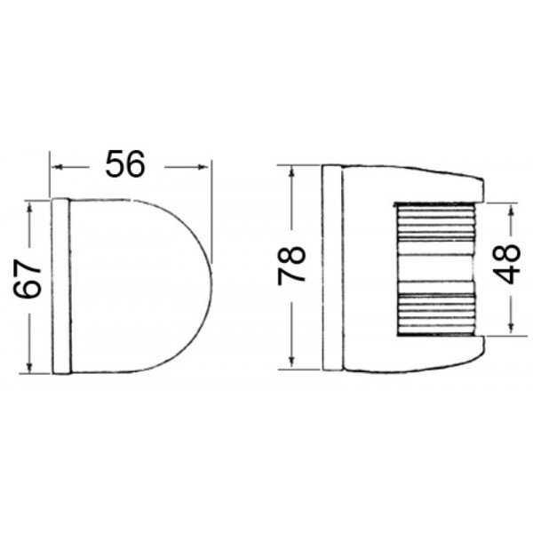 Feu de navigation tribord Utility 85 acier/112,5° - N°2 - comptoirnautique.com