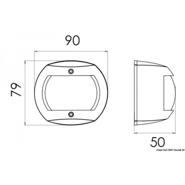 Luz de navegação Classic 20 LED, preta, direita - N°2 - comptoirnautique.com