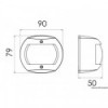 Luce di navigazione classica a 20 LED, nera, destra - N°1 - comptoirnautique.com