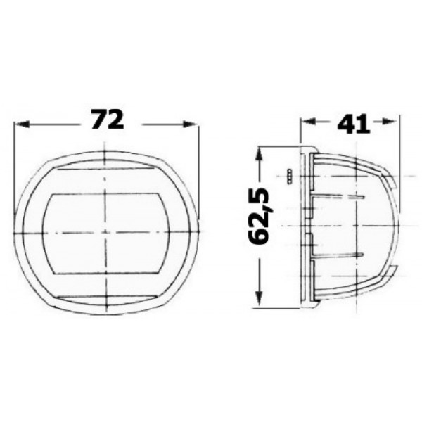 Compact 112.5° red LED navigation light - N°2 - comptoirnautique.com