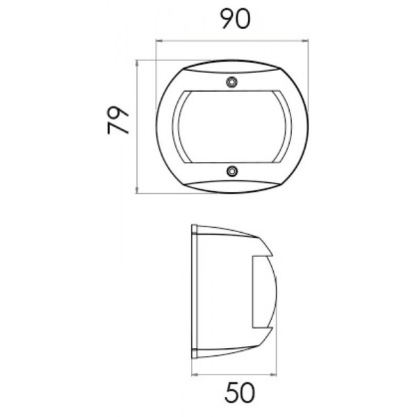 Classic 20 LED stern navigation light - 135° stainless steel - N°1 - comptoirnautique.com