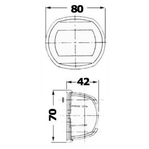 Luce di navigazione portuale LED 112,5° Compatto nero - N°2 - comptoirnautique.com