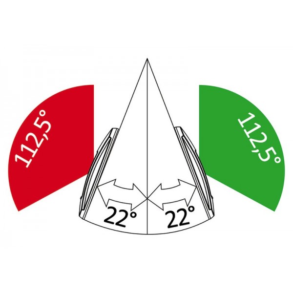 NEMO 112,5° Luci di navigazione a LED - montaggio ad incasso - N°2 - comptoirnautique.com