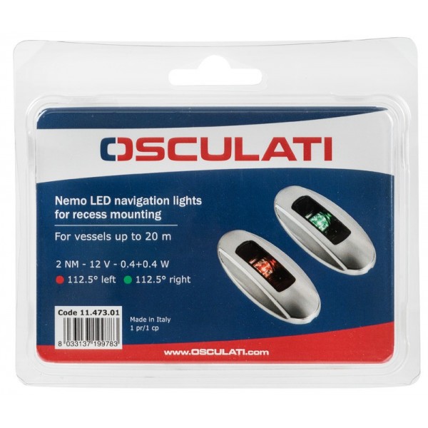 NEMO 112,5° Luci di navigazione a LED - montaggio ad incasso - N°4 - comptoirnautique.com
