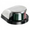 Luce di prua a LED bicolore con calotta in acciaio inox