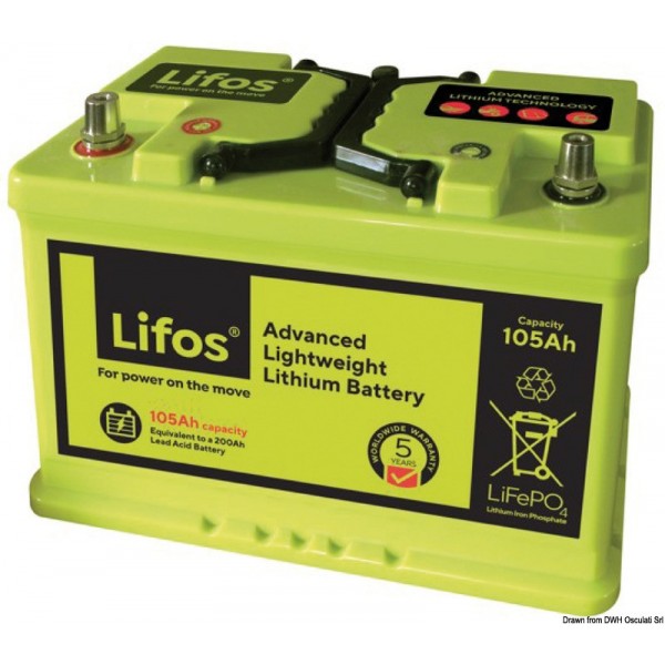 Lithium battery p.equipment LIFO 12.8 V 105Ah - N°1 - comptoirnautique.com