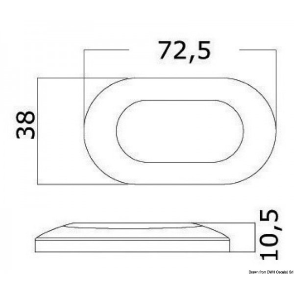 Luce di cortesia ovale 6 LED bianca - N°2 - comptoirnautique.com
