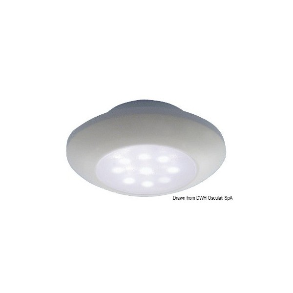 Plafonnier étanche blanc à LED blanc  - N°1 - comptoirnautique.com 