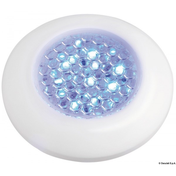 Waterproof white ceiling light with blue LED - N°1 - comptoirnautique.com 