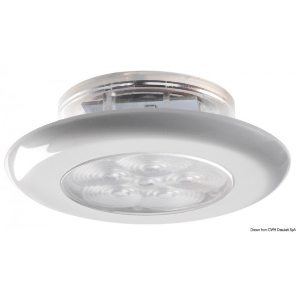 Plafoniera in acciaio inox con finitura bianca 6 LED bianchi - N°2 - comptoirnautique.com