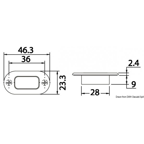 Luz de cortesía de policarbonato de 3 LED sin anillo - N°2 - comptoirnautique.com 