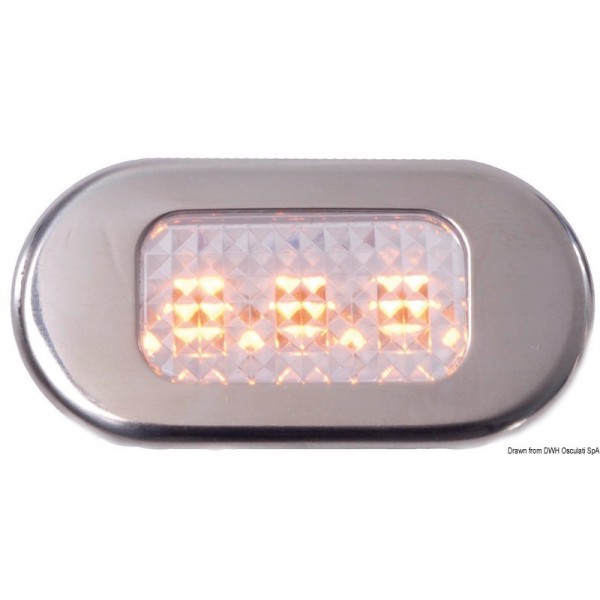 Luce di cortesia in policarbonato con 3 LED gialli - N°1 - comptoirnautique.com
