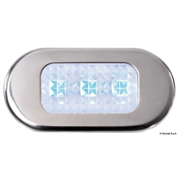 Lumière courtoisie polycarbonate avec 3 LED bleu  - N°1 - comptoirnautique.com