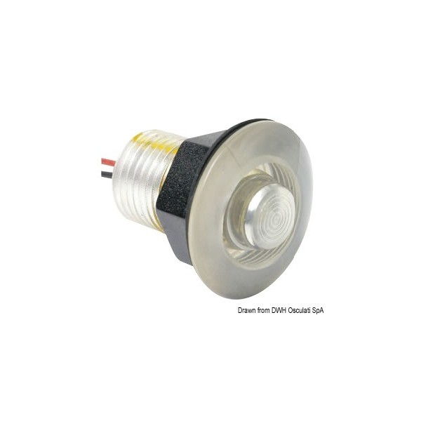 Luce di cortesia a LED rosso in policarbonato trasparente - N°1 - comptoirnautique.com
