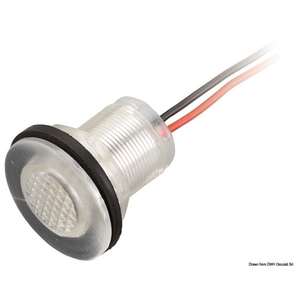 Luz de cortesía LED blanca empotrada - N°1 - comptoirnautique.com