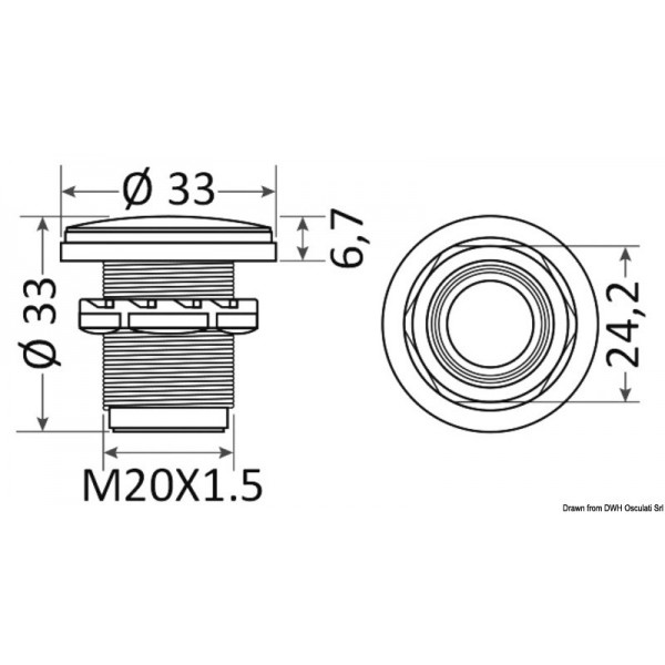 Luz de cortesia LED azul encastrada - N°1 - comptoirnautique.com