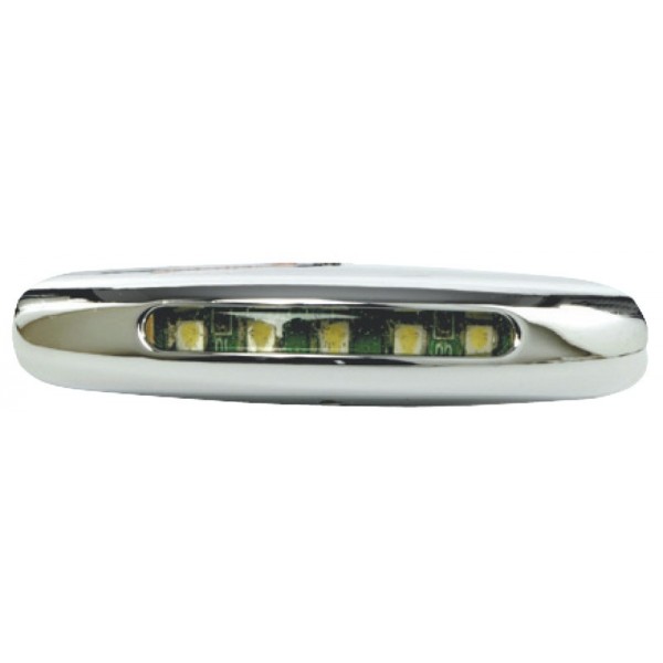 Chrome-plated courtesy light with 5 white LEDs - N°1 - comptoirnautique.com