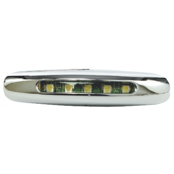 Lumière de courtoisie chromée avec 5 LED blanc  - N°1 - comptoirnautique.com 