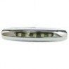 Luce di cortesia cromata con 5 LED bianchi