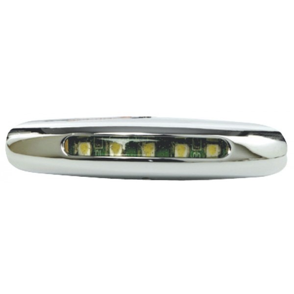 Luce di cortesia cromata con 5 LED blu - N°1 - comptoirnautique.com