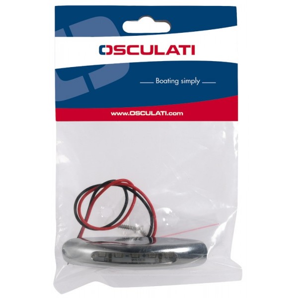 Luce di cortesia cromata con 5 LED blu - N°2 - comptoirnautique.com