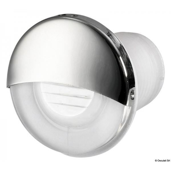 Luce di cortesia LED da incasso rotonda, bianca - N°1 - comptoirnautique.com