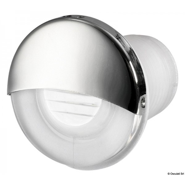 Lumière de courtoisie LED à encastrer ronde blanc  - N°1 - comptoirnautique.com 