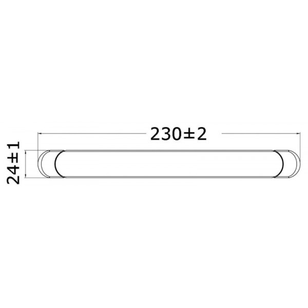Plafoniera LED bianca 230x24x11 mm - N°2 - comptoirnautique.com