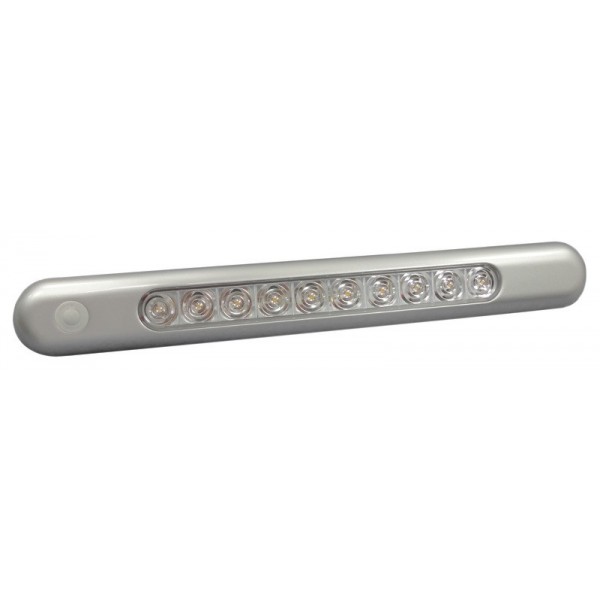 Plafoniera LED cromata 310x40x11,5 mm - N°1 - comptoirnautique.com